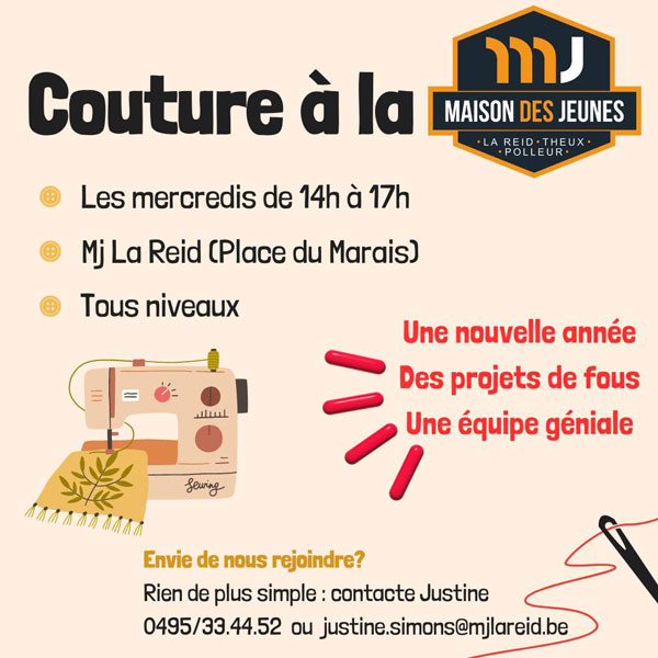 Atelier couture à la MDJ